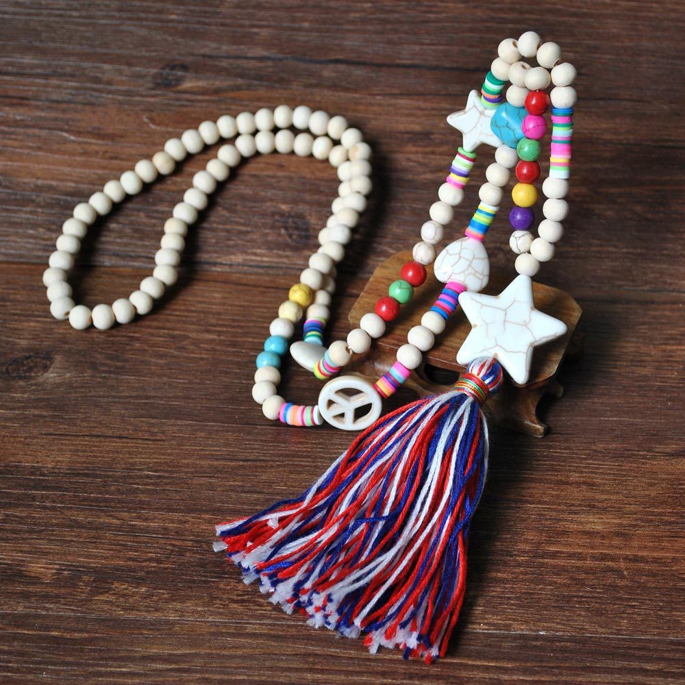 Bohemian beaded necklace