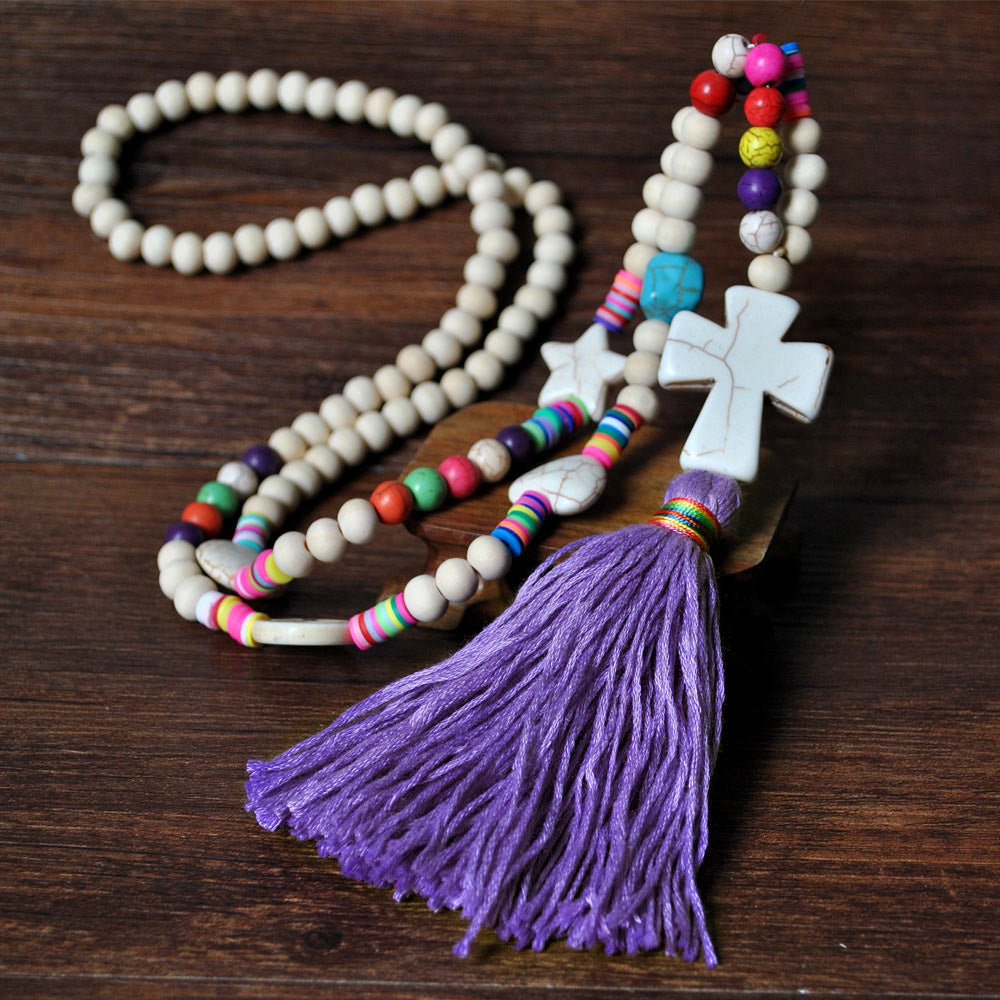 Bohemian beaded necklace