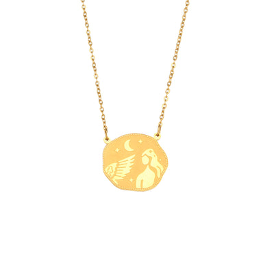 Fashion Simple Zodiac Sign Necklace Women's