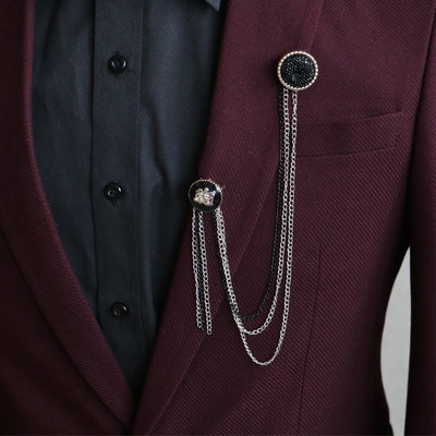 Fashion Statement Chain Fringe Pin Brooch
