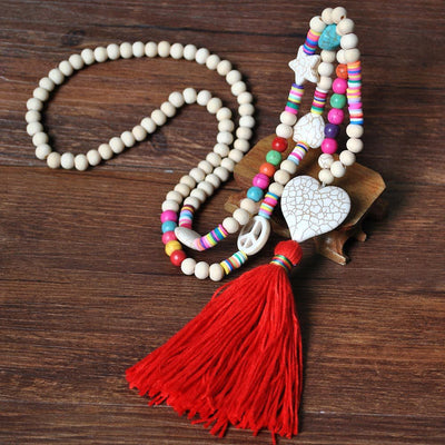 Bohemian beaded necklace