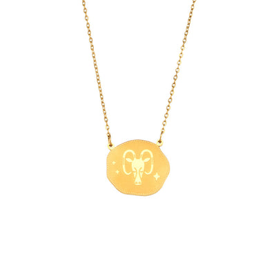 Fashion Simple Zodiac Sign Necklace Women's