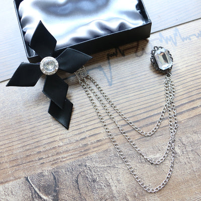 Fashion Statement Chain Fringe Pin Brooch