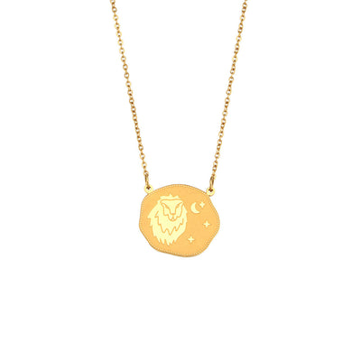 Fashion Simple Zodiac Sign Necklace Women's