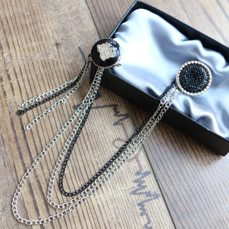 Fashion Statement Chain Fringe Pin Brooch