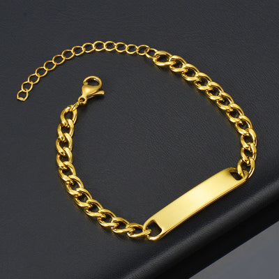Custom Laser Engraved Bracelets Personalized Bracelet Engravable Stainless Steel Jewelry Gifts