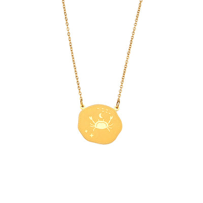 Fashion Simple Zodiac Sign Necklace Women's