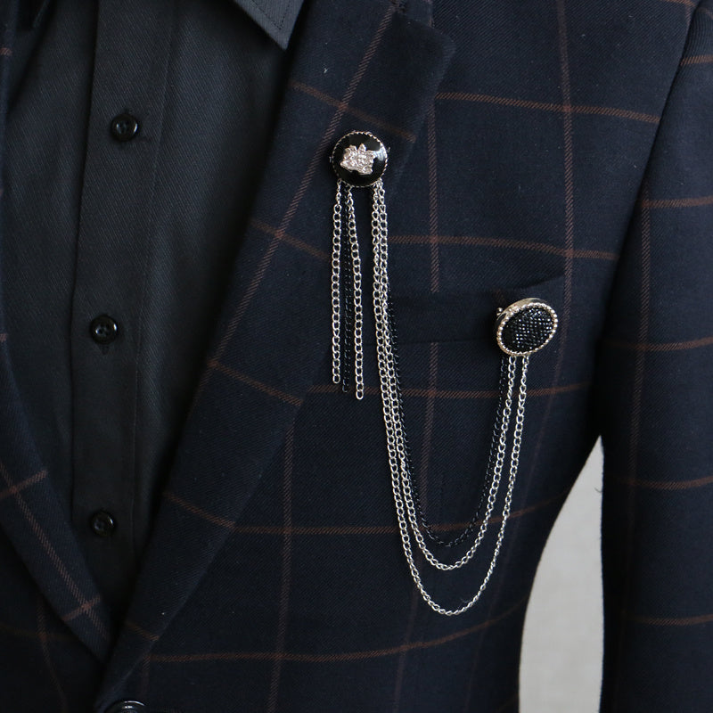 Fashion Statement Chain Fringe Pin Brooch