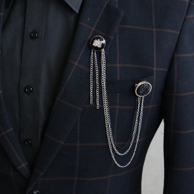 Fashion Statement Chain Fringe Pin Brooch