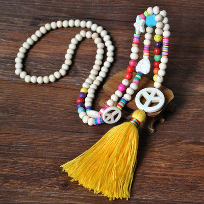 Bohemian beaded necklace