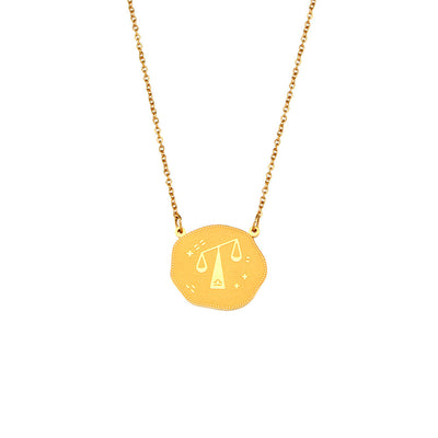 Fashion Simple Zodiac Sign Necklace Women's