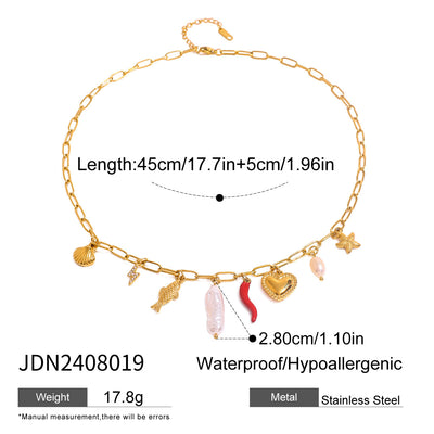 Wavecrest Ocean-Inspired Necklace